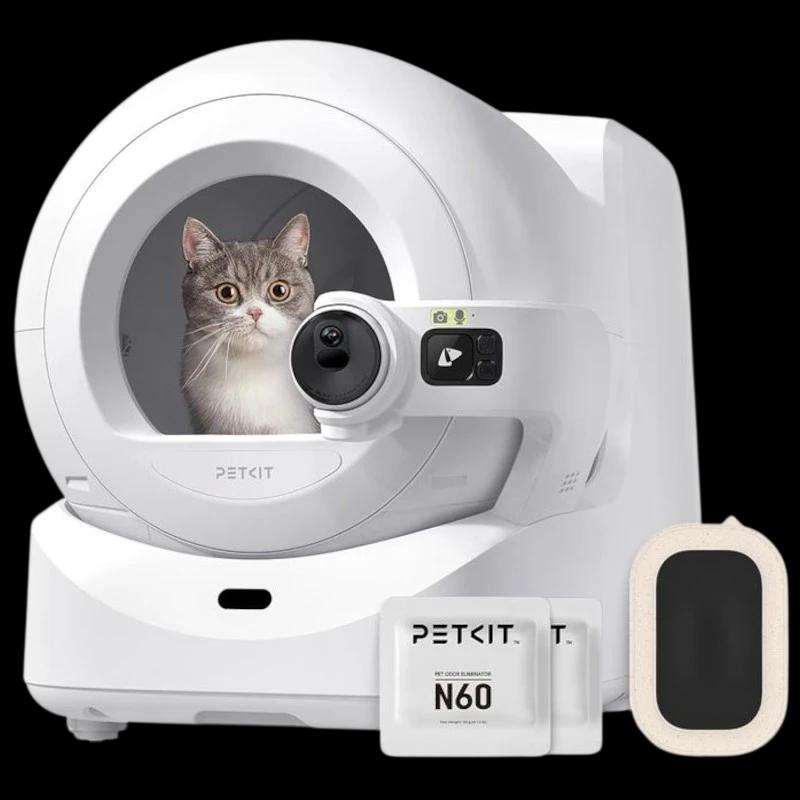 Arenero Automático PETKIT Purobot Ultra - Cámara Con tecnología IA -Reconocimiento Facial - Monitoreo de Salud - Sellado de bolsas tras cada uso - Control APP