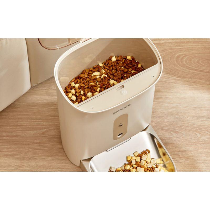 Vue aérienne du plateau du PetWant F11-C - Distributeur automatique de nourriture