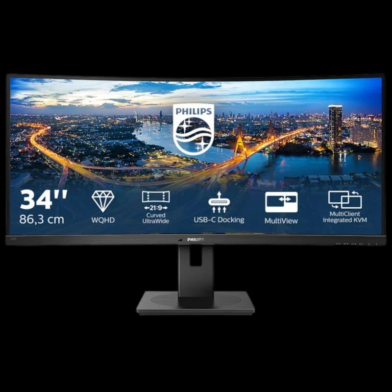 Philips 346B1C 34 Quad HD VA 100 Hz UltraWide Curvo Negro - Monitor PC