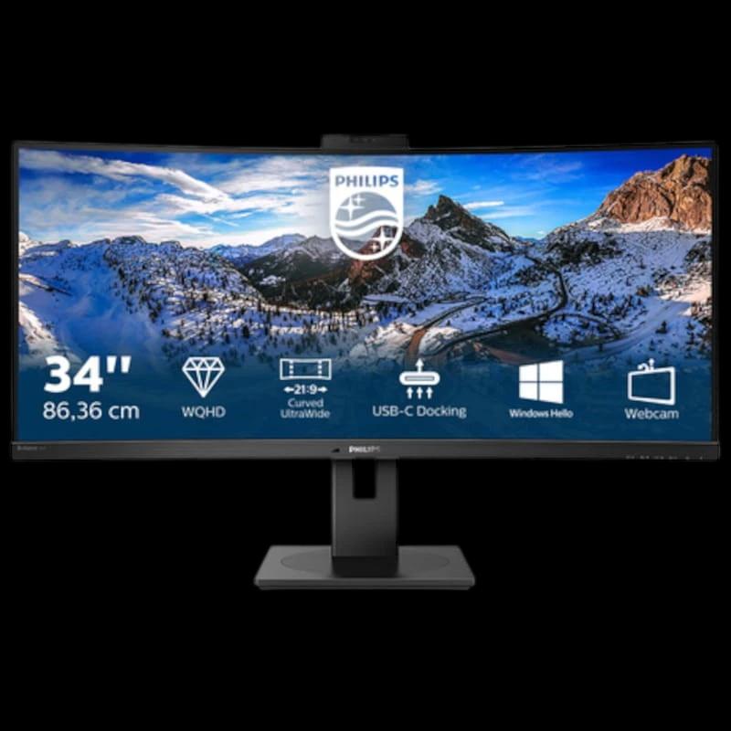 PHILIPS 346P1CRH 34 Curvo WLED UWQHD Panel VA Negro – Monitor PC