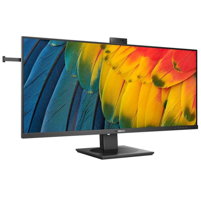 Perspective droite du moniteur PC Philips 5000 series 40B1U5601H/00 40 2K QHD IPS Ultrawide 100Hz Noir