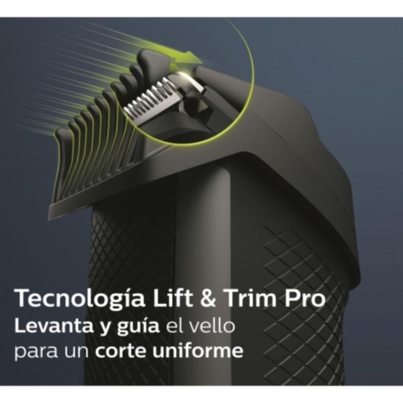 Lames avec technologie lift et trim pro du Tondeuse à Barbe Philips Beardtrimmer Series 5000 BT5515/70 Wet/Dry Noir