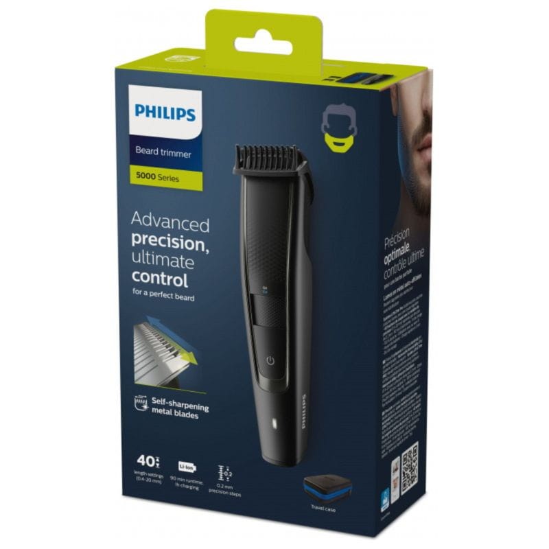 Boîte du Tondeuse à Barbe Philips Beardtrimmer Series 5000 BT5515/70 Wet/Dry Noir