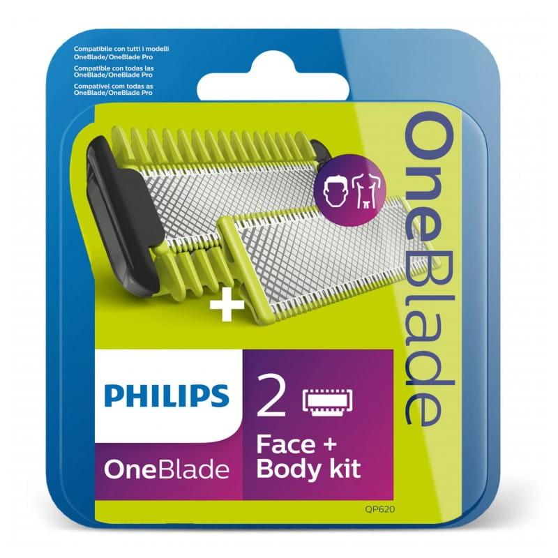 Philips Norelco OneBlade QP620/50 - Conjunto de 2 lâminas de substituição