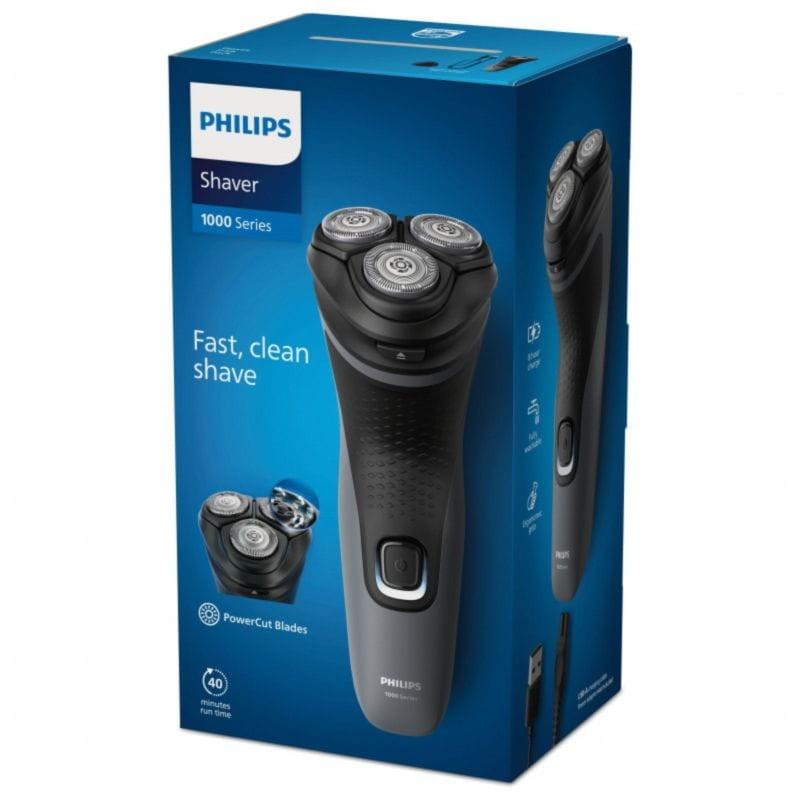 Detalle de la caja de la Afeitadora eléctrica Philips Shaver 1000 Series S1142/0 Negro/Gris