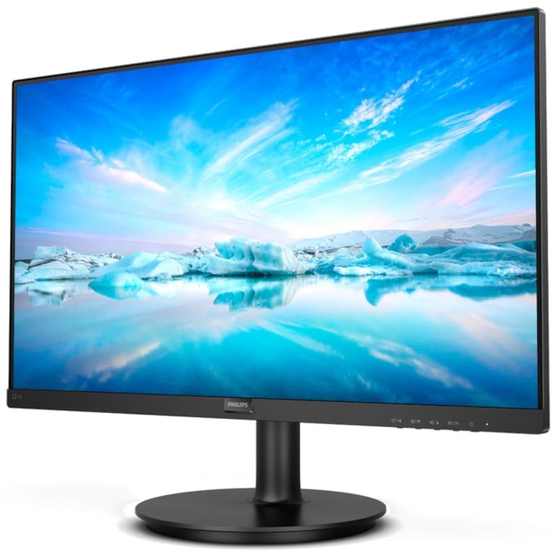 Philips V Line 221V8A/00 21,5 VA LED Full HD Preto - Monitor de PC Vista frontal lado esquerdo