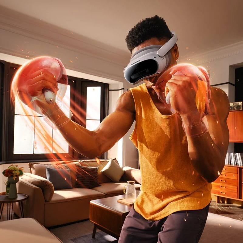Poderoso Pico 4 Ultra 256 GB + Conjunto de 2 Controlos de Movimento Cinza - Óculos de Realidade Virtual