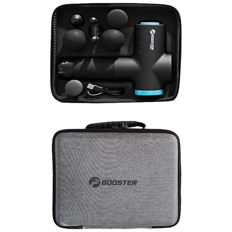 Pistola de Massagem Muscular Booster 12V-M2 6 Cabeças LCD Redução de Ruído - Maletin