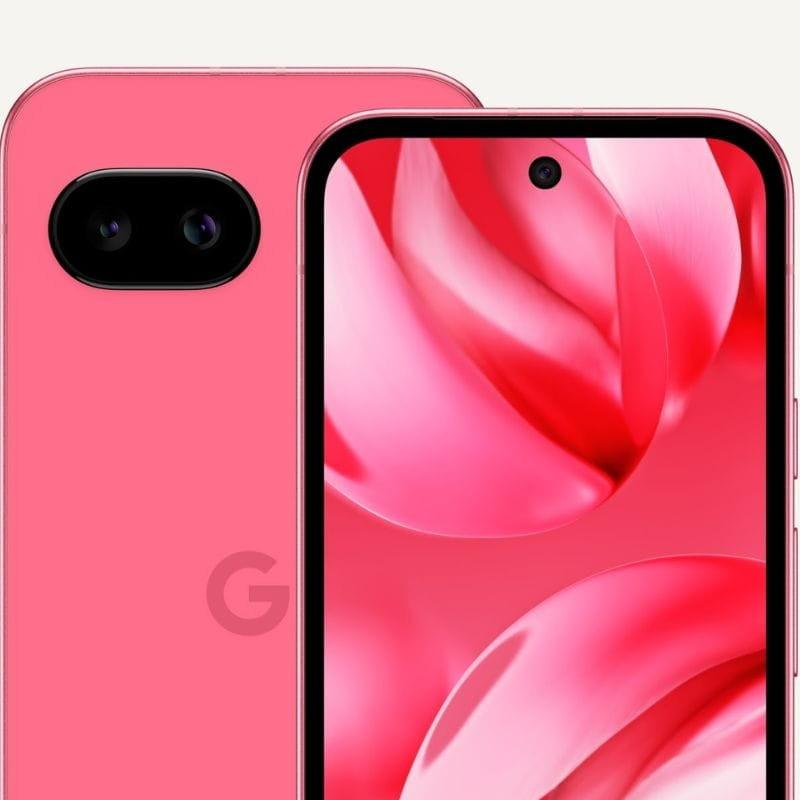 Google Pixel 9a 5G 8GB/128GB Rosa Peonía imagen delantera y trasera