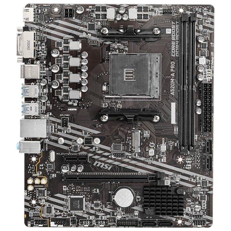 Placa Base MSI A520M-A PRO AM4 - Frontal