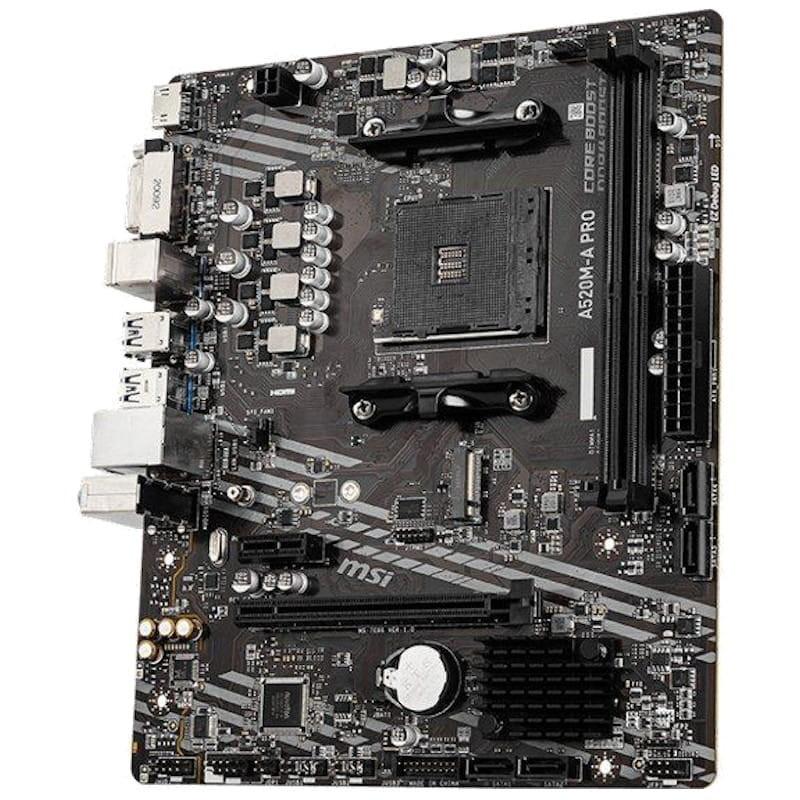 Placa Base MSI A520M-A PRO AM4 - Lateral