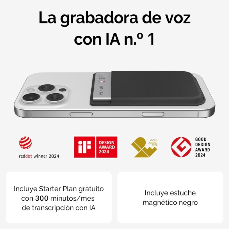 Enregistreur vocal Plaud Note AI Argent, numéro 1 mondial