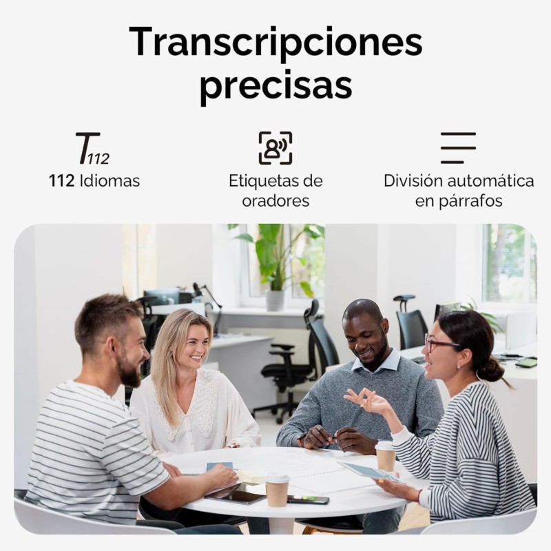 Enregistreur vocal Plaud Note AI Silver avec transcriptions précises en 112 langues