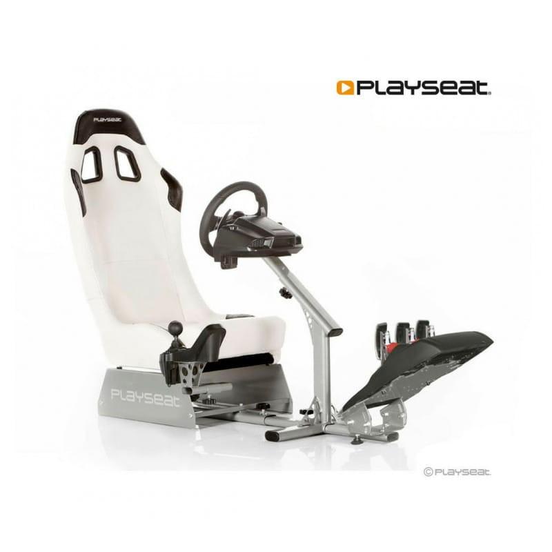 Playseat Evolution White - Fauteuil de jeu image de face avec volant