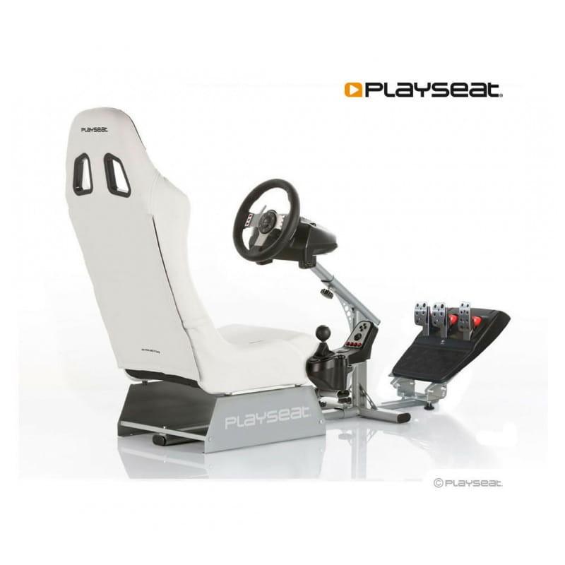 Playseat Evolution White - Fauteuil de jeu vue arrière avec volant