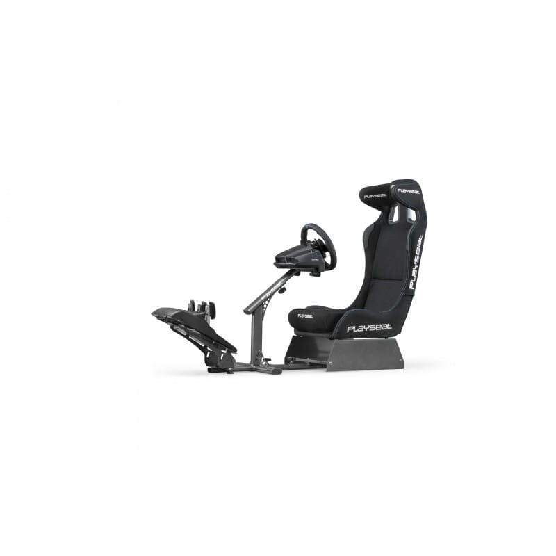 Playseat Evolution PRO ActiFit Negro - Silla gaming carrera imagen frontal con volante
