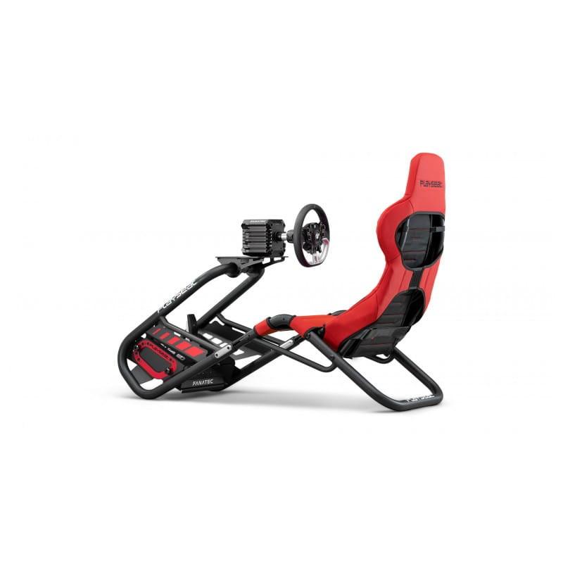 Playseat Trophy Red Upholstery - Cadeira de jogos de corrida com vista traseira e volante semi-circular