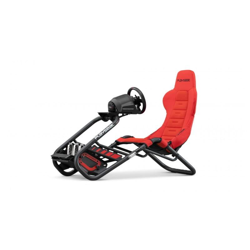 Playseat Trophy Upholstered Red - Cadeira de jogos com imagem de perfil de corrida e volante circular