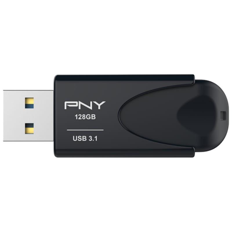 PNY Attache 4 128GB USB 3.1 Gen 1 Negro - Frontal