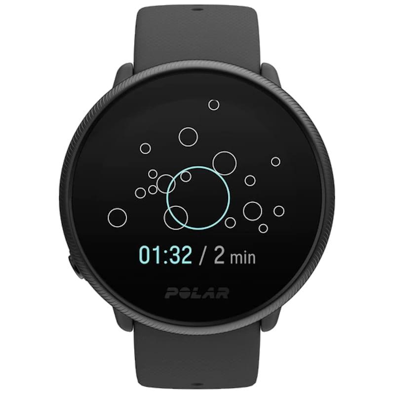 vista frontal del Polar Ignite 2 Negro