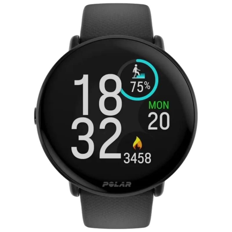 Polar Ignite 3 Preto - Vista frontal do relógio inteligente