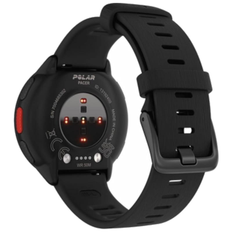 Polar Pacer Negro - Reloj Inteligente Vista trasera