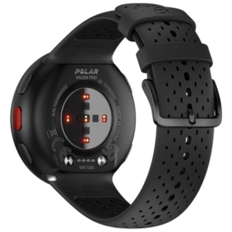 Polar Pacer Pro Cinza -Relógio Inteligente Vista Traseira