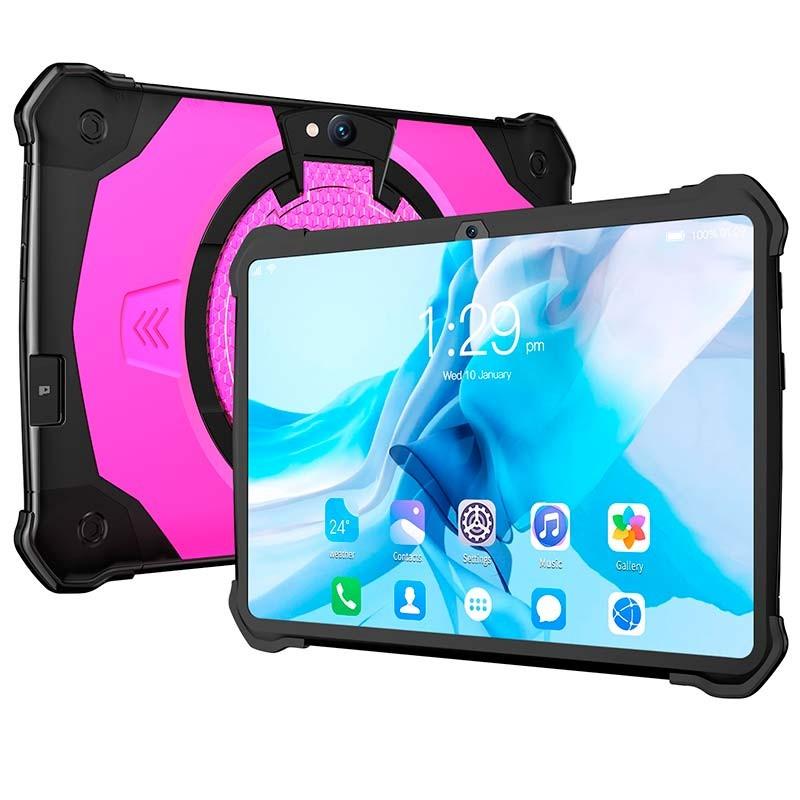 vista frontal y trasera de la Tablet para Niños Powerbasics Q8C2-JJ Rosa