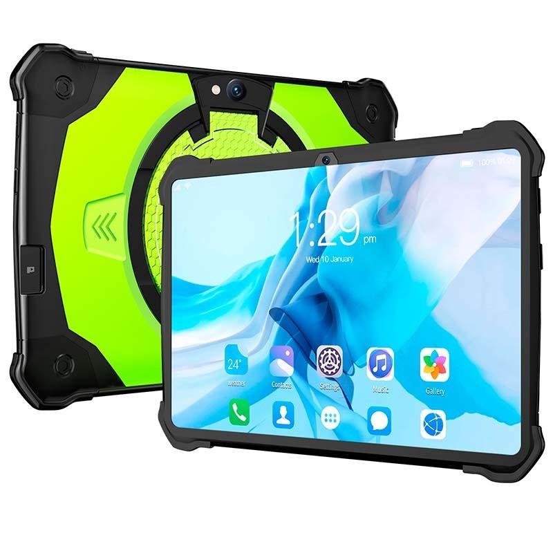 vista frontal y trasera de la Tablet para Niños Powerbasics Q8C2-JJ Verde
