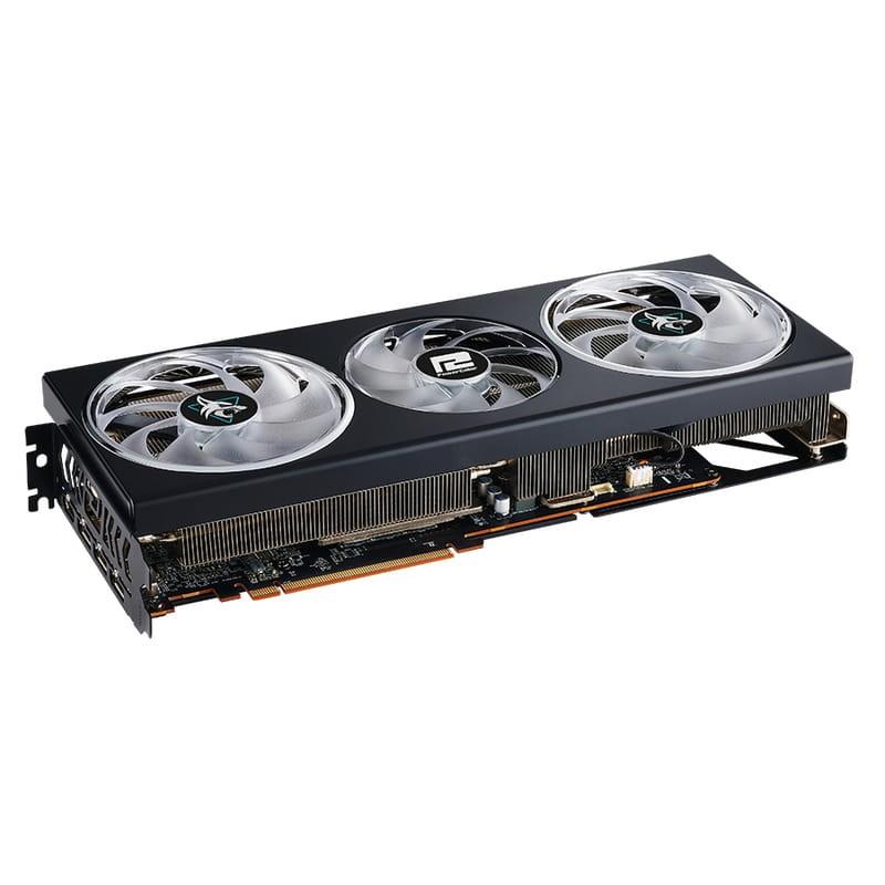 PowerColor Hellhound Radeon RX 7800 XT 16GB-L/OC GDDR6 Negro - Tarjeta Gráfica Vista Superior