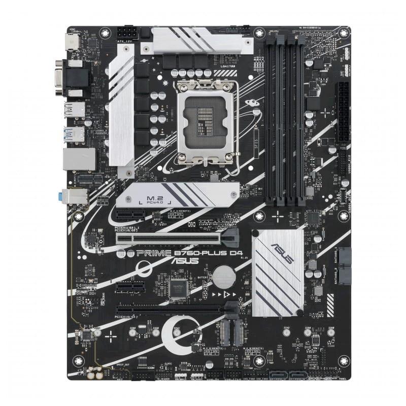 ASUS PRIME B760-PLUS D4 Intel LGA 1700 128GB Micro ATX Negro - Placa base de frente