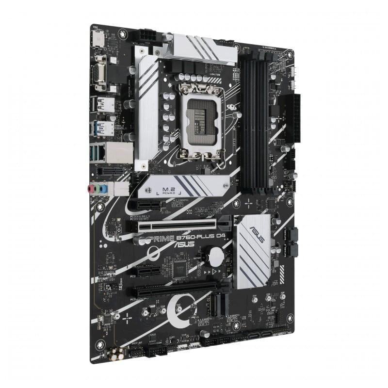ASUS PRIME B760-PLUS D4 Intel LGA 1700 128GB Micro ATX Negro - Placa base de lado