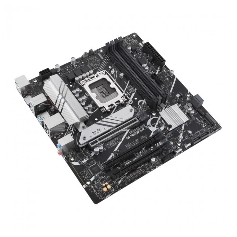 ASUS PRIME B760M-A D4-CSM Ethernet 2.5Gbps LGA 1700 micro ATX – Placa Base vista desde arriba