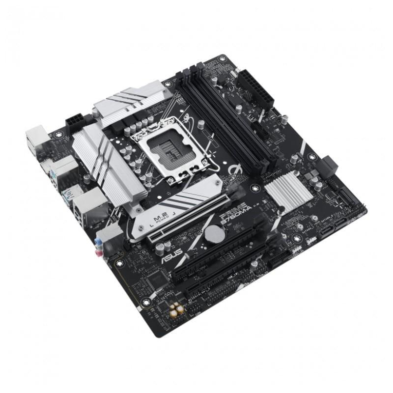ASUS PRIME B760M-A-CSM Ethernet 2.5Gbps Realtek LGA 1700 micro ATX - Placa-mãe vista de cima