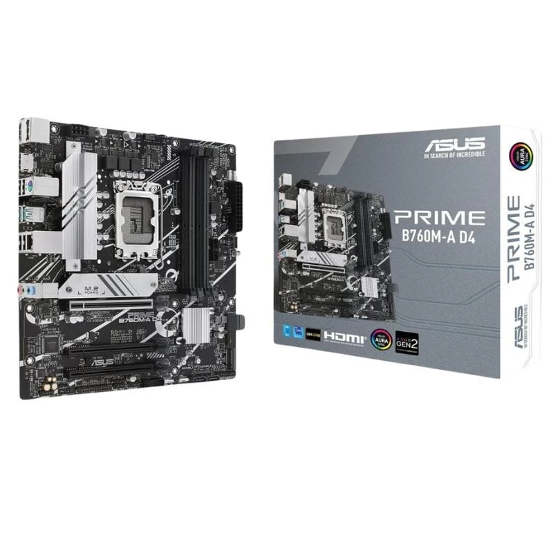 ASUS PRIME B760M-K D4 LGA 1700 micro ATX Gigabit Ethernet - Carte mère