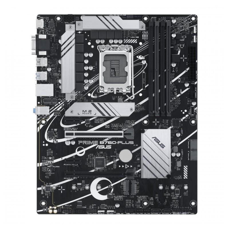 Placa-mãe ASUS PRIME B760-PLUS LGA 1700 ATX 2.5 Gigabit Ethernet - Vista frontal