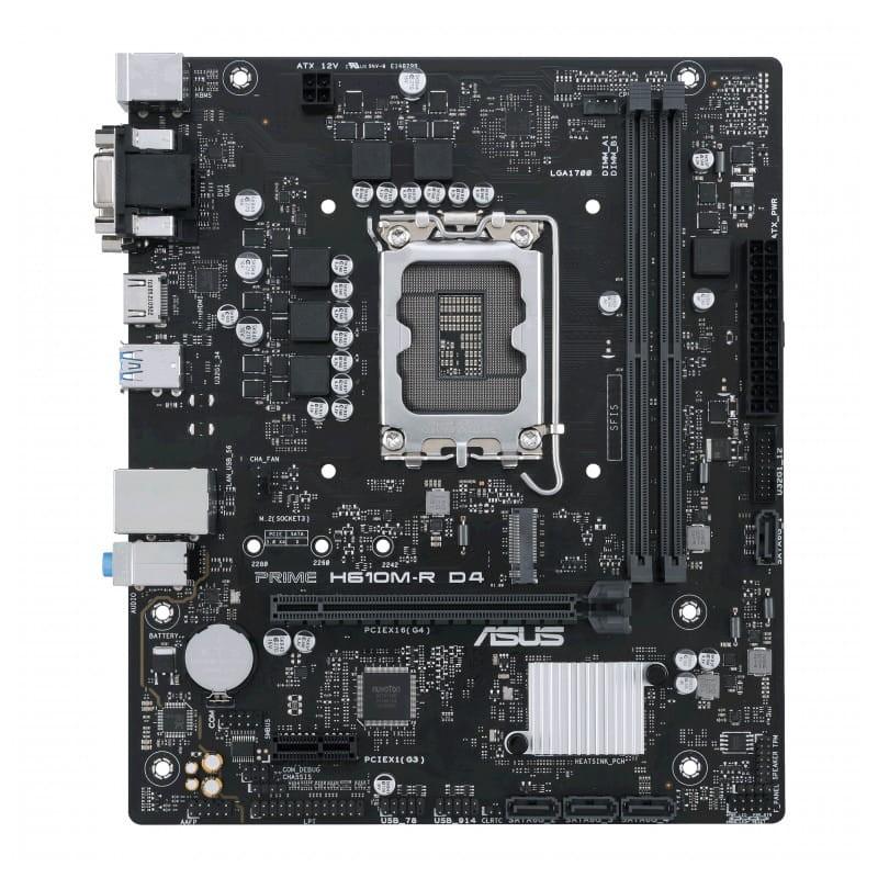 ASUS PRIME H610M-R D4 - Memoria interna máxima 64 GB - resolución 3840 x 2160 Pixeles