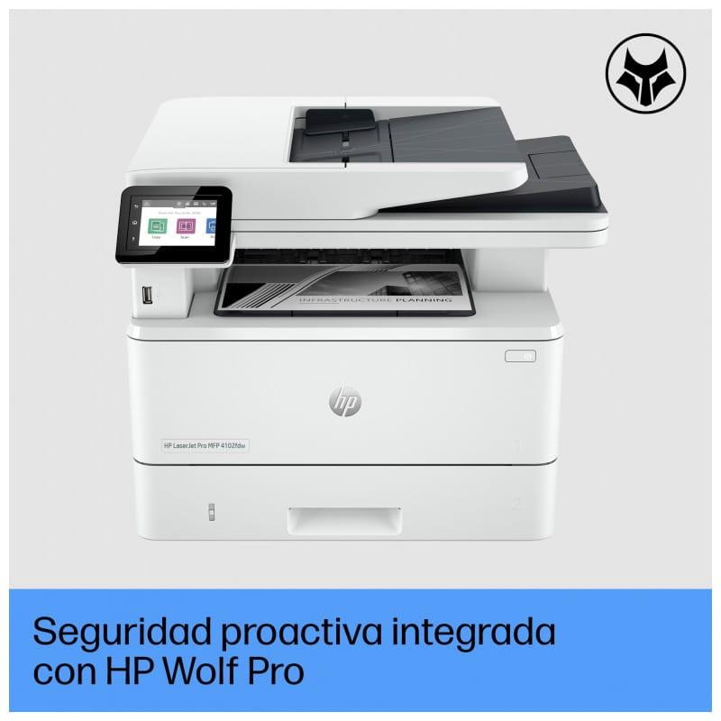 HP LaserJet Pro 4102fdw Laser noir et blanc WiFi blanc - Imprimante laser de sécurité