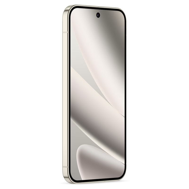 Smartphone porcelana con pantalla edge‑to‑edge, biseles finos y cámara frontal centrada. Acabado premium en tono marfil. Google Pixel 10 Pro XL 16/256