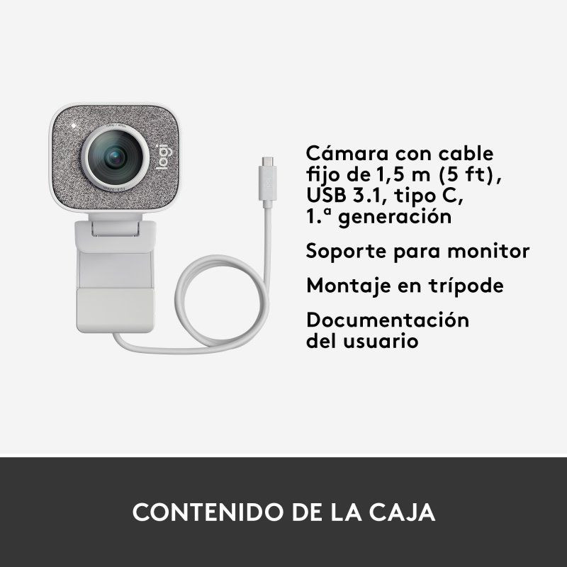 Contenido de Logitech StreamCam Blanco