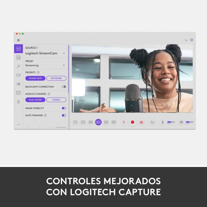 Software de Logitech StreamCam Blanco