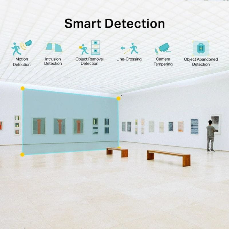 TP-Link VIGI C440I 4MP, lente 4 mm; câmera IP com visão noturna e detecção inteligente: movimento, intrusão, remoção de objetos e cruzamento de linha