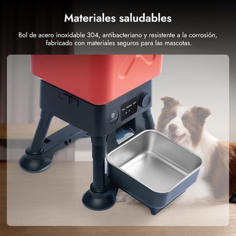 Molly & Cody Titan 14L mangeoire intelligente avec bol inox 304 antibactérien, réservoir corail, pieds stables et panneau de contrôle frontal
