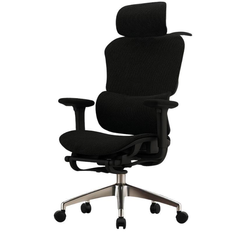 Powerbasic Chaise de bureau ergonomique Beja Noir, vue de face