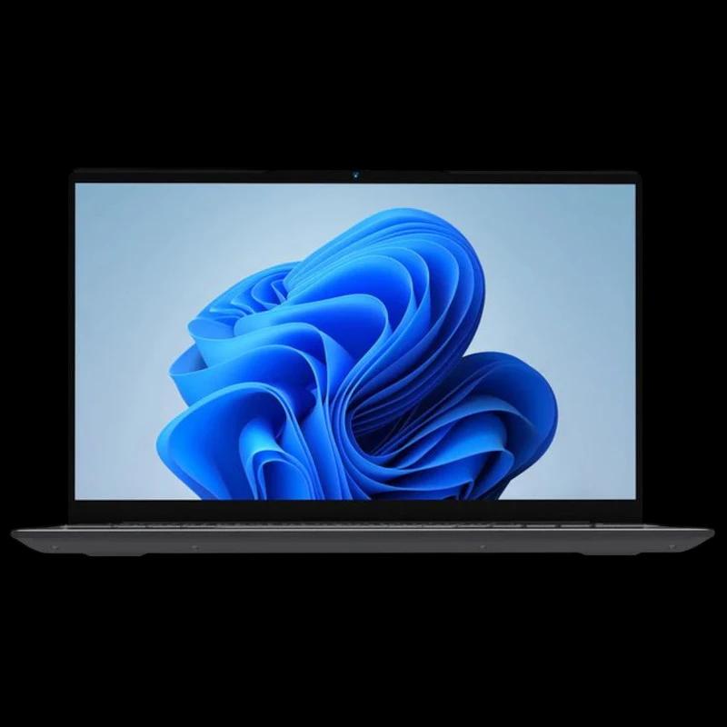 Notebook BMAX Maxbook X17 Power com tela 15,6 pol bordas finas, webcam central e teclado preto; design fino e moderno exibindo Windows 11 Pro 2025