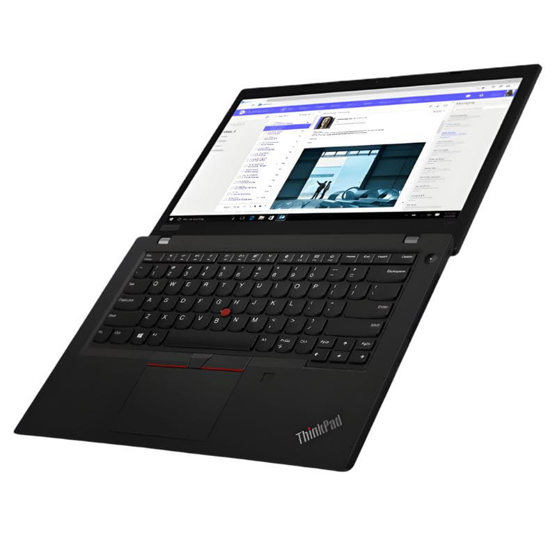 Lenovo ThinkPad L490 14" Core i7-8565U - Disque dur 1 To - 16 Go - QWERTZ Remis à neuf - Bon état, image ouverte au maximum