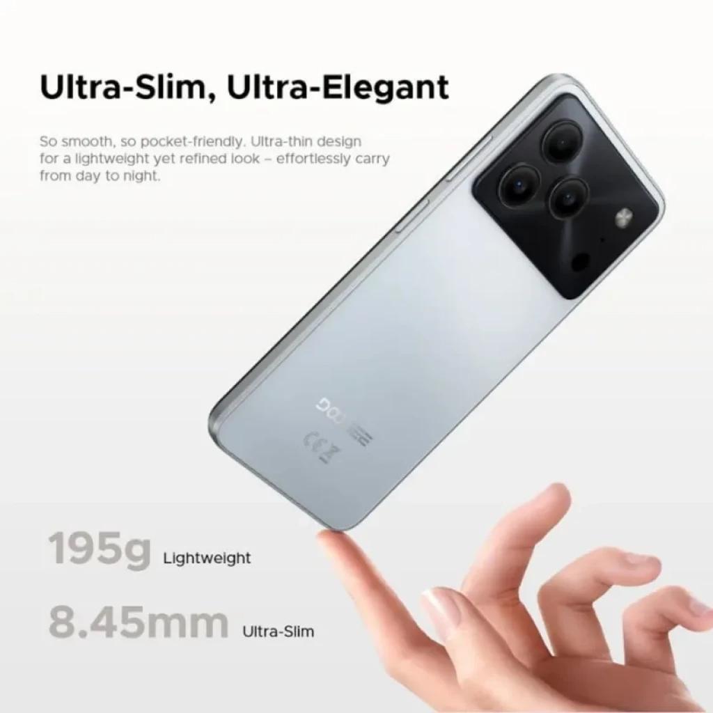 Doogee Note 56 Plus 6GB/256GB Verde, smartphone ultrafino 8.45 mm y 195 g, triple cámara trasera en módulo cuadrado, acabado elegante bicolor mate/brillante