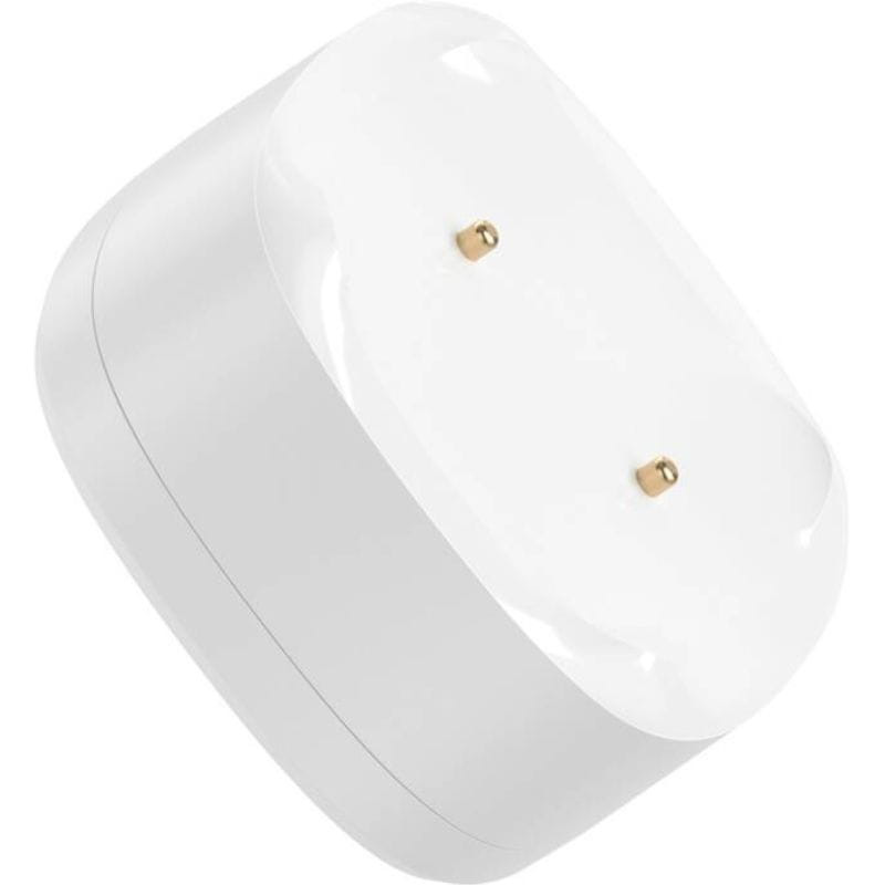 Sensor inteligente de fuga de água/inundação ZigBee SONOFF SNZB-05P + bateria, corpo branco compacto com dois pinos dourados expostos para detecção precisa