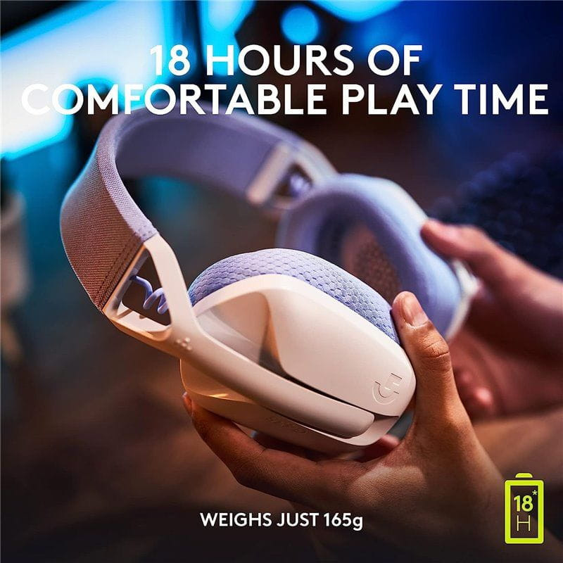Logitech G G435 Lightspeed Blanc - Casque gaming, avec jusqu'à 18 heures d'autonomie
