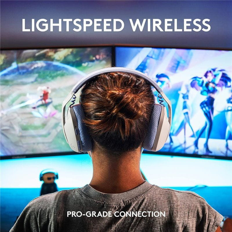 Logitech G G435 Lightspeed Blanc - Casque gaming, image réelle  